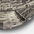 thumbnail image 3 of Designart 'Vintage View of Paris France ' Industrial wall clock, 3 of 3