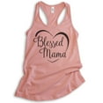 thumbnail image 1 of Blessed Mama Tank Top, Ladies Racerback Tank Top, Mom Tank, Religious Mom Tank, Desert Pink, Large, 1 of 3