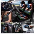 thumbnail image 2 of KUIFORTI American Flag Eagle Automobile Seat Cover Sets Anti Slip Set of 15 Automotive Front Seat & Bench Back Seat Cover All-Season Protection Washable for Most Sedan Truck SUV, 2 of 7