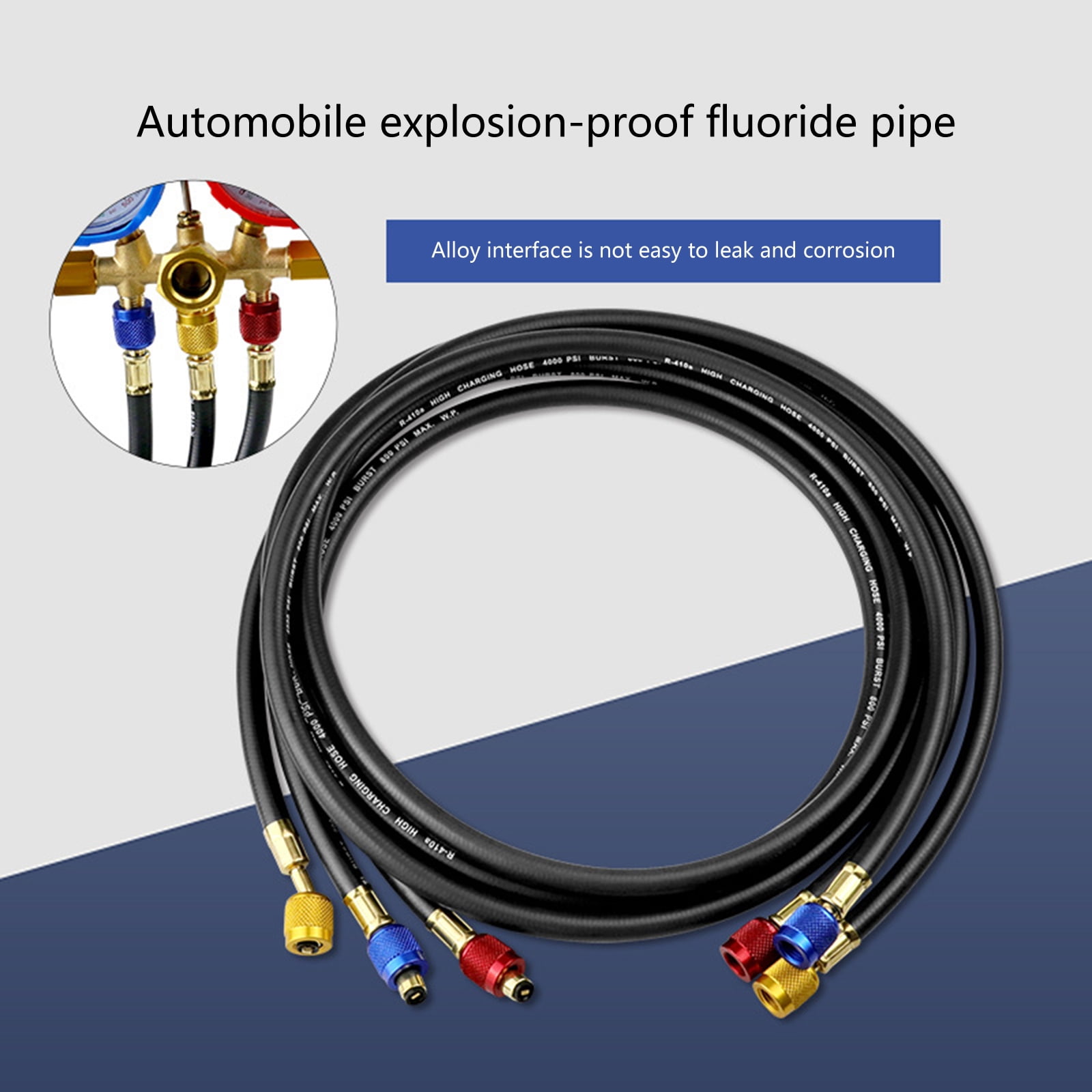 Refrigerants HVAC Manifolds Gauges Hose ,Charging Hoses with Valves for HVAC R22 R502 R1234YF