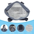 thumbnail image 4 of Uxcell Insulated Lunch Bag, Cotton Linen Lunch Tote Bag, 9.84"x4.33"x12.6", Dark Blue, 4 of 6