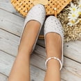 thumbnail image 5 of oqasdz Casual Shoes for Women Flat Shoes with Glitter Rhinestones Elegant Round Toe Low Heel Comfortable Everyday Style for Daily Wear Summer Outdoor, 5 of 7