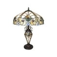 thumbnail image 3 of LIAISON Tiffany-style 3 Light Victorian Double Lit Table Lamp 18" Shade, Multicolor, 3 of 3