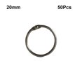 thumbnail image 3 of 50 Pieces Metal Binder Rings Albums Loose-leaf Loose-Leaf Book Hoops Book Hoops for Home Notepad Cards Scrapbook Craft Office Binding Black inner 20mm, 3 of 9
