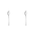 thumbnail image 4 of Yuarrent Tenedor de acero inoxidable 2 en 1, cuchara para ensalada, tenedores de fruta multifuncionales, vajilla familiar para exteriores, Plata S 2piezas, 4 of 6