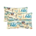 thumbnail image 3 of MKHERT Colorful Nautical Pattern Pillowcase Pillow Protector Cushion Cover 20x30 inch,Set of 2, 3 of 3