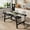 Black, variant on Industrial Dining Table for 4-6 People, 63" Long Wooden Kitchen Table with Sturdy Metal Frame & Birch Finish, Seats 4 Rectangular Counter for Dinner, Kitchen, Dining Room-Dark Rustic Birch