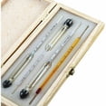 thumbnail image 1 of Alcoholímetro profesional - juego de 3 hidrómetros con división de 0 a 100% + termómetro para medir el contenido de alcohol de brandy, whisky, vodka, coñac, etc., 1 of 5