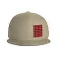 thumbnail image 2 of Flat Brim Hats for Men Red Buffalo Plaid Pattren Hip-Hop Snapback Hat Skeleton Hats, 2 of 7