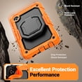 thumbnail image 5 of Case for Samsung Galaxy Tab A9 2023 8.7 inch, 360 Rotating Stand Handle Shoulder Strap Heavy Duty Shockproof Cover, Orange, 5 of 7