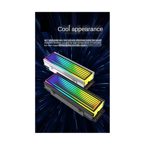 5V ARGB Sync Computer 2280 SSD M2 Radiator PC RGB M.2 Nvme Cooling Heatsink Solid State Drive Cooling Radiato A