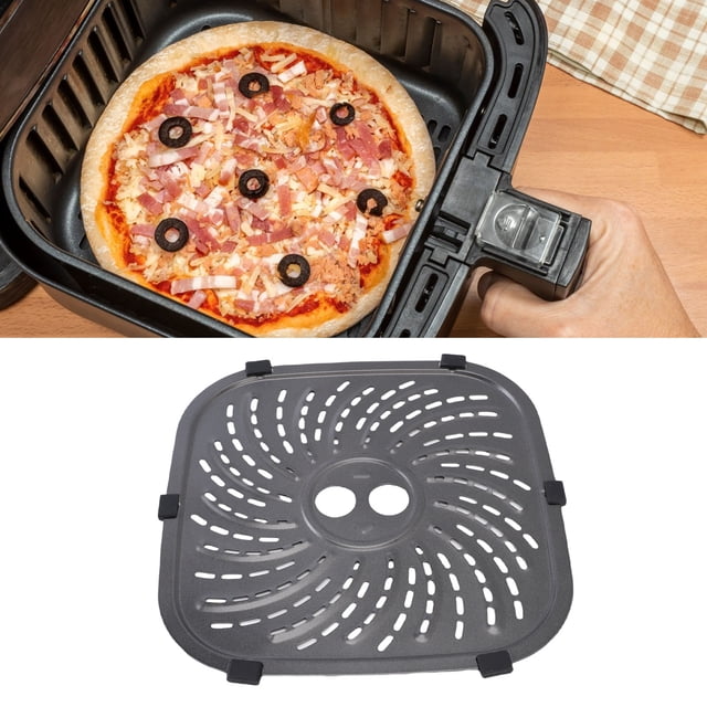 Reemplazo De La Placa De La Parrilla, Bandeja De Cocción De Acero Inoxidable Con Una Distribución De Calor Uniforme Compatible Con Freyers De Aire 6qt 8qt Para Pizza De Vegetales