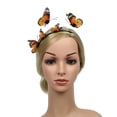 thumbnail image 2 of Diadema Zulema de mariposa Amarillo Carnaval, 2 of 8