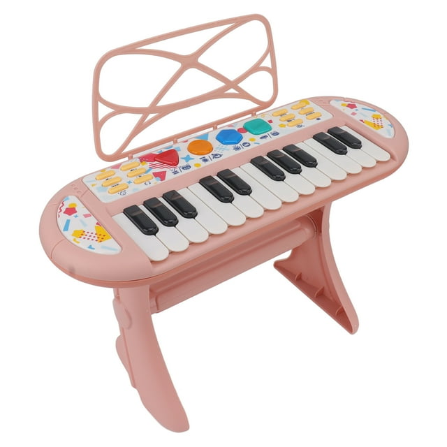 Kids Keyboard Piano, Burrs Free 24 Keys Adjustable Volume Portable Children Electronic Piano Stereo Speaker For Girls For School