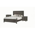 thumbnail image 4 of Full Size Solid Wood Platform Bed Frame with Gray Brown Finish for Bedroom, 4 of 5