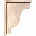 thumbnail image 3 of 5 1/2"W x 14"D x 18"H Newport Smooth Corbel w/Backplate, Douglas Fir, 3 of 9