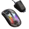 thumbnail image 4 of Ratón inalámbrico para juegos con iluminación RGB, ratón portátil de 3 modos para PC negra, 4 of 4