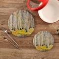 thumbnail image 2 of SKYSONIC Colorful Autumn Trees Pot Holders Trivets, 2 Pcs Heat Resistant Trivets,Fall Watercolor Cotton Thread Weave Mats for Hot Pads Pans Pot Bowl Teapot for Kitchen Decor, 2 of 7