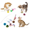 thumbnail image 5 of Assortiment de Jeu pour Chat : Ensemble de 16 Pcs 3 Comprend des Balles Colorées, des Jouets en Cuir, des Balles Cloche et des Jouets à Ressort - Fabriqué en PP, Métal et Polyester, Emballé dans un Sac OPP pour le Divertissement des Félins, 5 of 5