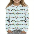 thumbnail image 2 of Graphic Tshirts for Kids Girl Boy Fall Winter Long Sleeve Boat Neck Elegant Happy Festival Christmas Lounge Kawaii Shirt Warm Tops T shirt Kid 2025, 2 of 7