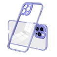 thumbnail image 1 of SaniMore for iPhone 13 Pro Max Case Slim Transparent [Not Yellowing Technology], Rugged PC & TPU Bumpers Built-in Detachable Lens Protector Shockproof Protective Cover, Purple, 1 of 8
