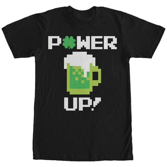 Men's Lost Gods Power Up Beer  Graphic Tee Black X Large