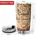 thumbnail image 6 of Give Me Coffee To Get Me Started And Jesus To Keep Me Going Stainless Steel Tumbler Christian Gifts For Coffee Lovers Women Birthday Coffee Themed Gifts Insulated Travel Cup, 6 of 6