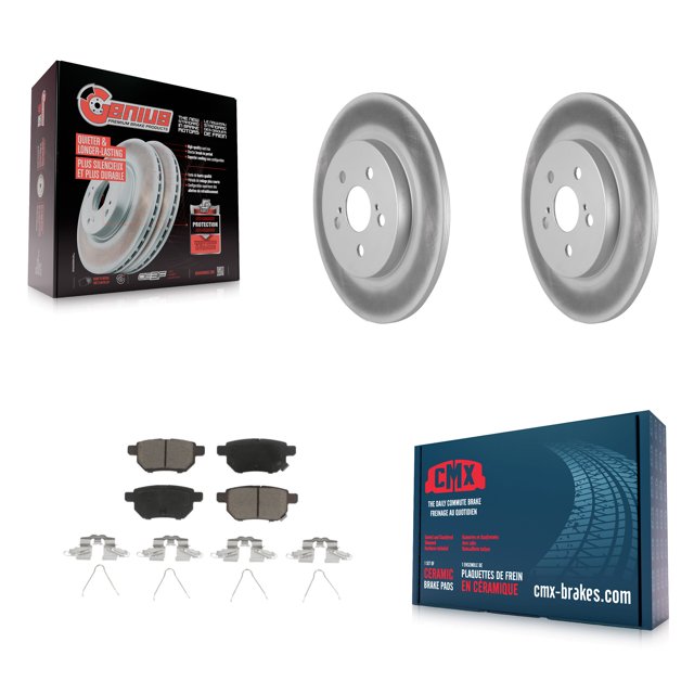 Transit Auto Rear Coated Disc Brake Rotors and Ceramic Pads Kit for Car Lexus CT200h KGC-101704
