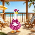 thumbnail image 5 of AZXY Porch Goose Outfits, 23" Porch Goose Clothes for Lawn Yard Patio Decoration, Goose Clothing for Cement Plastic Goose, Goose Cloth Summer Beach Polka‑Dot Costume Set, Garden Goose Statue Decor, 5 of 7