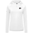 thumbnail image 2 of Women's Levelwear White Philadelphia Flyers Raven Insignia Core Quarter-Zip Jacket, 2 of 3