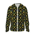 thumbnail image 1 of Lsque Motif Ananas UPF 50+ Léger Protection Solaire Chemise à Manches Longues pour Hommes et Femmes, Chandail à Capuchon Performance -TTG, 1 of 7