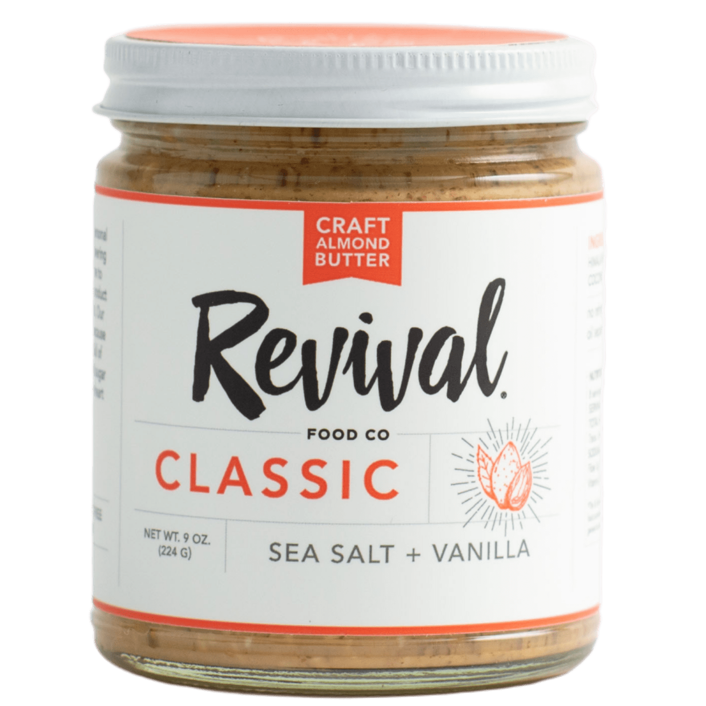 Revival Classic Almond Butter, Sea Salt & Vanilla, 9 oz Jar