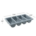 thumbnail image 2 of Sandmovie Commercial Plastic 4-Compartment Cutlery Bin, Gray, 4-Pack, 2 of 8