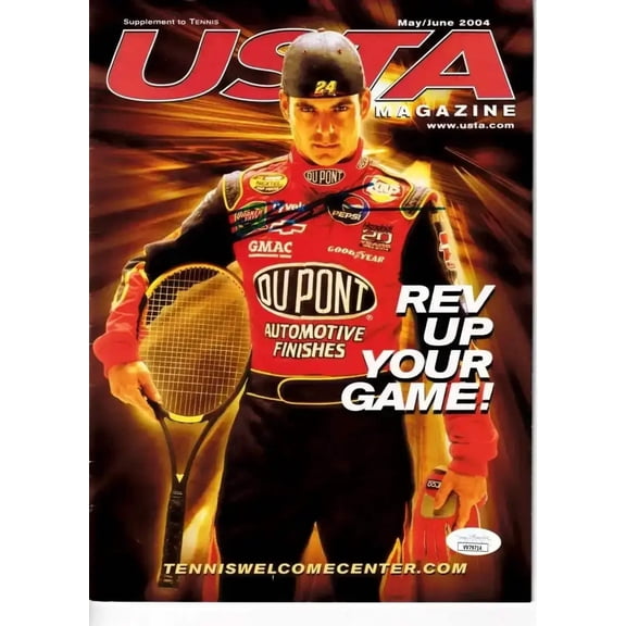 Jeff Gordon autographed 2004 USTA magazine JSA