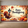thumbnail image 4 of Festive Turkey Theme Autumn Leaves Happy Thanksgiving Banner for Holiday Celebration Family Gathering Fall Decoration, 4 of 9