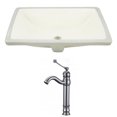 thumbnail image 1 of 18.25-in. W CUPC Rectangle Bathroom Undermount Sink Set In Biscuit - Chrome Hardware AI-22906, 1 of 7