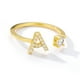 thumbnail image 4 of Anillo del alfabeto, letra inicial de oro, anillo abierto, anillo inicial, máxima confiabilidad, 4 of 8