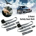 thumbnail image 2 of 2 Set Universal Car Seat Belt 3 Point Retractable Car Safety Belt Automatic Car Front Seat Safety Belt Strap Buckle Kit Adjustable,Grey, 2 of 12