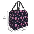 thumbnail image 3 of Fuzoiu Pink Planets And Stars Print Lunch Bag for Women & Men,Adult Insulated Lunch Box,Leakproof Cooler,Food Lunch Containers,Reusable Lunch Tote Bags for Work, Travel, Outdoor, 3 of 8