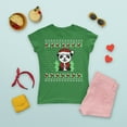 thumbnail image 5 of Old Glory Juniors Ugly Christmas Sweater Panda Short Sleeve T Shirt, 5 of 5