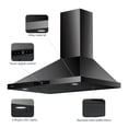 thumbnail image 2 of VIKIO 30 in Wall Mount Range Hood, 800 CFM High-Performance Ventilation, 3-Speed Fan, Convertible Installation, Matte Black, Touch Panel, LED Lights, 2 of 10