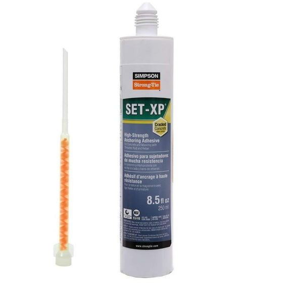 Simpson Set-XP High-Strength Epoxy Adhesive with EMN22i Adhesive Mixing Nozzle - 85 oz Ground Shipping Only