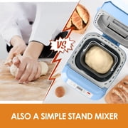 Kitchen in the Box 2lb Bread Maker with Auto Fruit Nut Dispenser, 12-in-1 Gluten-Free Bread Machine, 13H Delay Timer,, Baby Blue