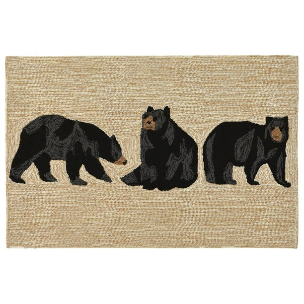 Liora Manne Frontporch Bears Indoor/Outdoor Rug Natural 30"X48