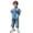 X280 Light Blue, variant on Bysome Boys Outfit Set Solid Color Short Sleeve Lapel Neck Tees With Shorts Set Cozy Soft Boys Outfit Size 3-4 Years Light Blue