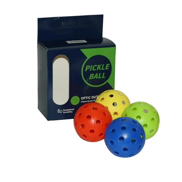Outdoor Pickleball, 40 Holes For Maximum Flight & Durability Skill Levels | Ideal For Recreational Or Competitive Play, (Pack Of 4)