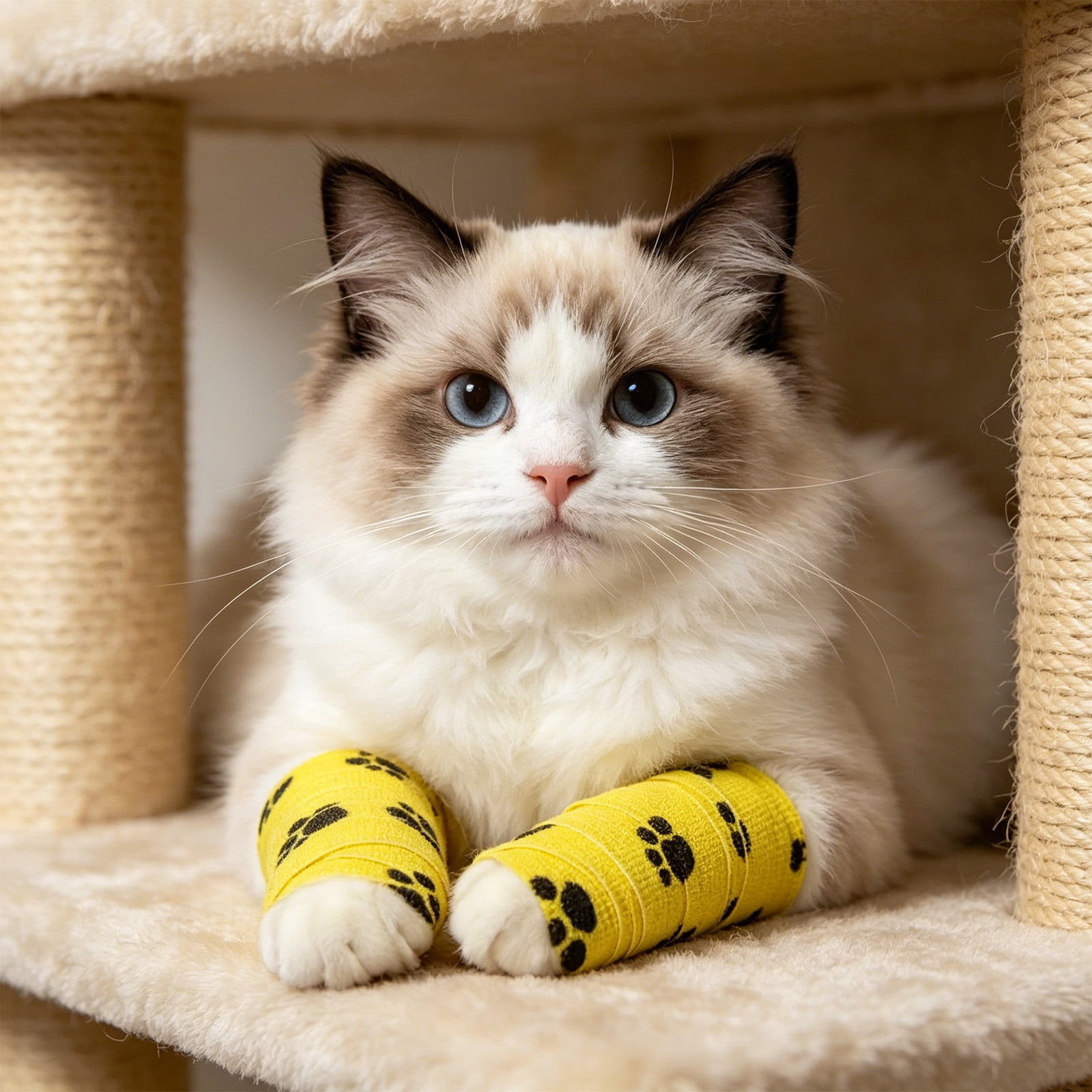 Self-Adhesive Elastic Pet Bandage for Dogs Cats, Breathable Cohesive Vet Wrap for Wound Care Sprain Support, Stretchable Self-Sticking Tape for Leg Paw Tail, First Aid for Pets