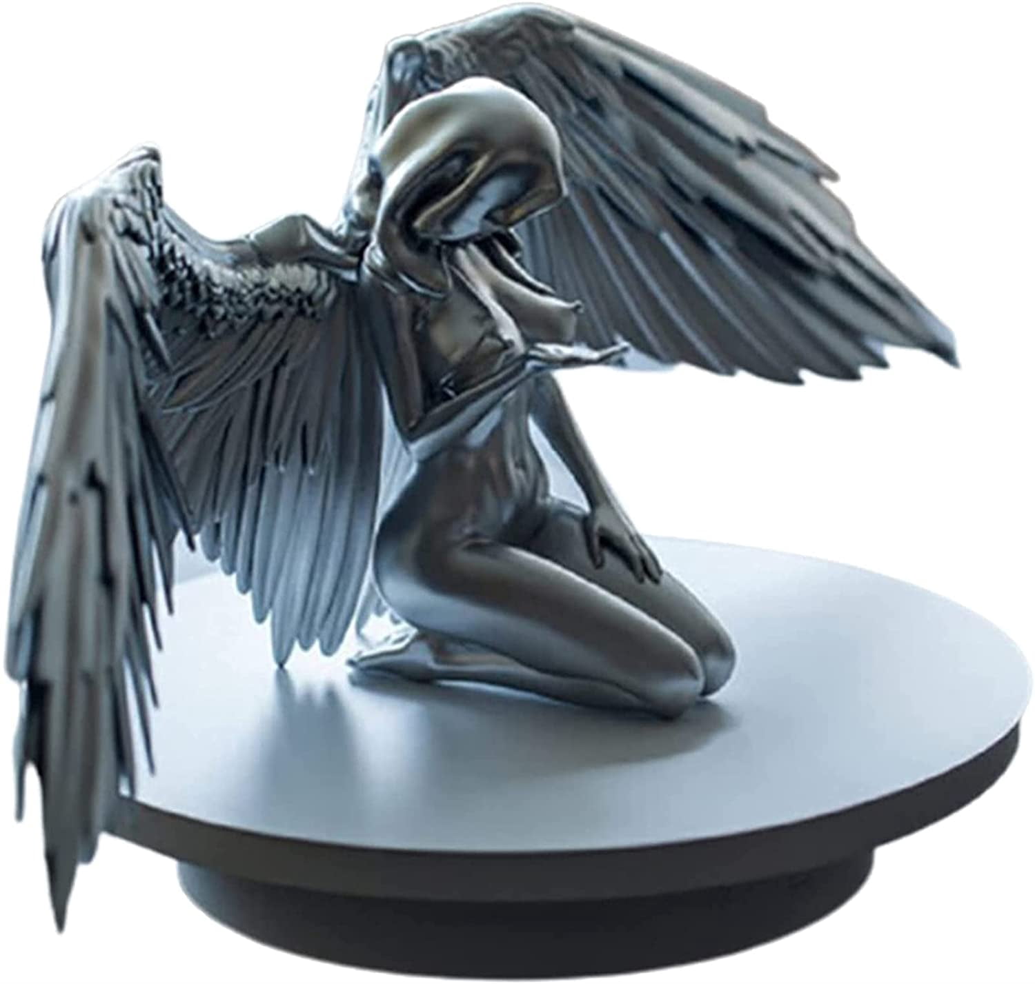 Angel Figurine With Lights YUEOECOR Praying Angel Figurine, Waterproof ...