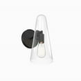 thumbnail image 3 of Sconce Wall Lamp Light Fixture, Clear Black, Glass, Living Kitchen Cafe Bistro Hospitality Restaurant, Modern Contemporary HB33880, 3 of 9