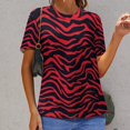 thumbnail image 6 of Animal Print Patterns Women's T-Shirt Short Sleeve T Shirts Tops Tee Ladies Loose T, 6 of 6